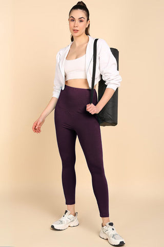 247 Zactive™ Plum High Waist Leggings (Pregnancy & Postpartum)