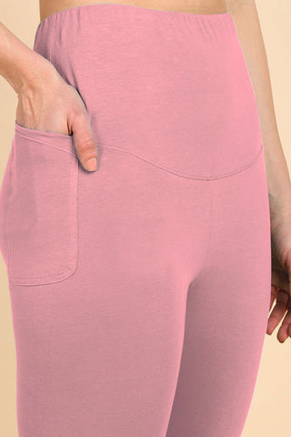 247 Zactive™ Deep Salmon High Waist Leggings (Pregnancy & Postpartum)