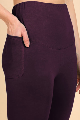 247 Zactive™ Plum High Waist Leggings (Pregnancy & Postpartum)