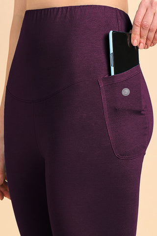 247 Zactive™ Plum High Waist Leggings (Pregnancy & Postpartum)