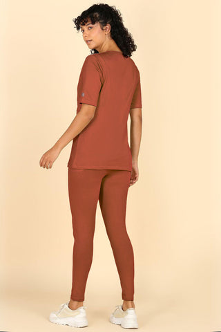 247 Zactive™ Rust Zipless Maternity Top & Legging Set