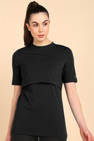 247 Black Zipless Maternity Top & Trouser Set