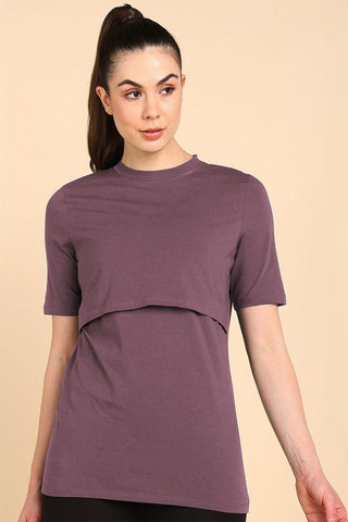 Woodrose Zipless Feeding Top; color offers comfort and style for daily wear.