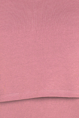 Deep Salmon Top; stretch fit is suitable for wear during pregnancy and nursing.