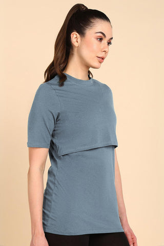 247 Mist Zipless Maternity Top & Trouser Set