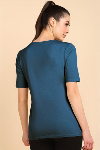 247 Zactive Airforce Zipless Maternity Feeding Top - Front view showing breathable fabric and practical nursing access.