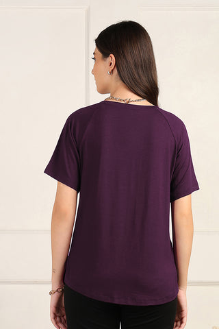 Plum Maternity Palazzo Set