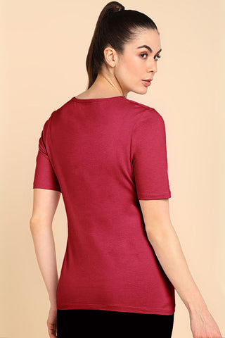 247 Zactive™ Deep Red Zipless Maternity Top & Legging Set