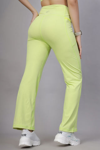 Lime Postpartum Pants; high waist provides full coverage and support for the tummy area.