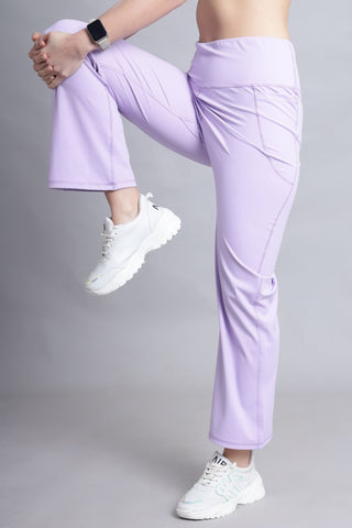 High Waisted Gentle Compression Lavender Postpartum Pants