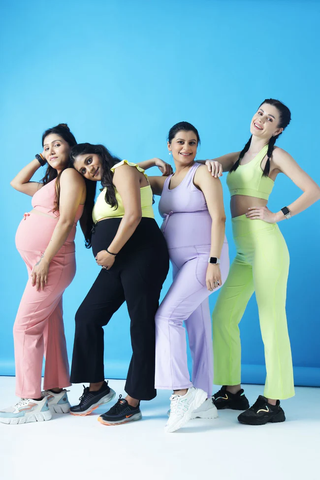 Wine Pants; supportive design provides comfort during postpartum recovery.