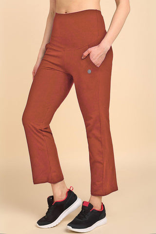 247 Zactive™ Rust High Waist Trousers (Pregnancy & Postpartum)
