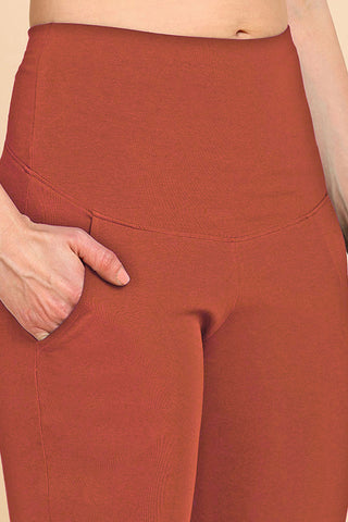 247 Zactive™ Rust High Waist Trousers (Pregnancy & Postpartum)