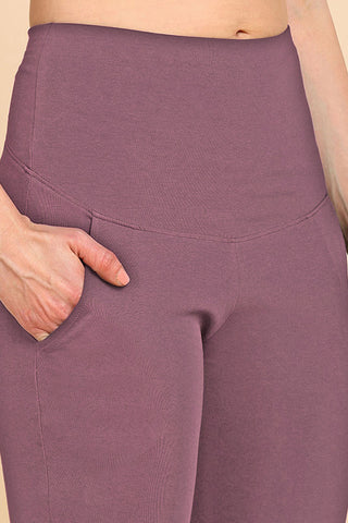 247 Zactive™ Deep Woodrose High Waist Trousers (Pregnancy & Postpartum)