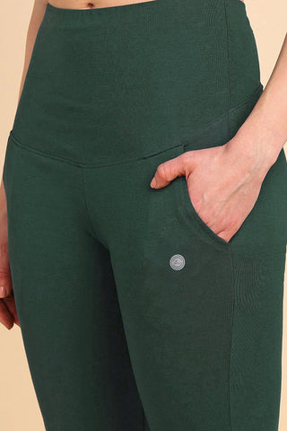 247 Zactive™ Bottle Green High Waist Trousers (Pregnancy & Postpartum)