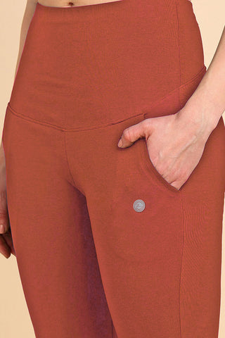 247 Zactive™ Rust High Waist Trousers (Pregnancy & Postpartum)