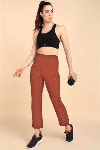 247 Zactive™ Rust High Waist Trousers (Pregnancy & Postpartum)