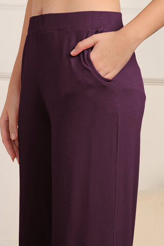 Plum Maternity Palazzo Set