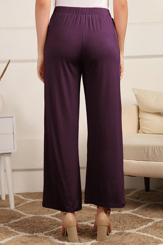 Plum High Waist Maternity Palazzo