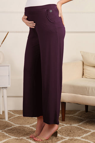 Plum Maternity Palazzo Set