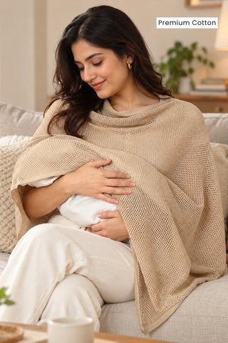 Beige Honeycomb Feeding & Nursing Cover