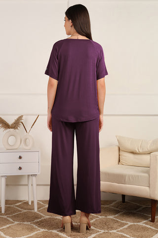 Plum Maternity Palazzo Set