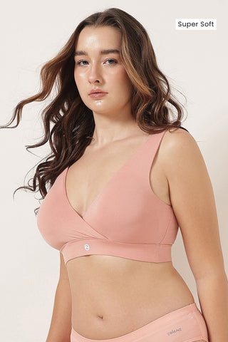 247 (Upgraded) Coral Modal Padded Maternity Feeding Bra