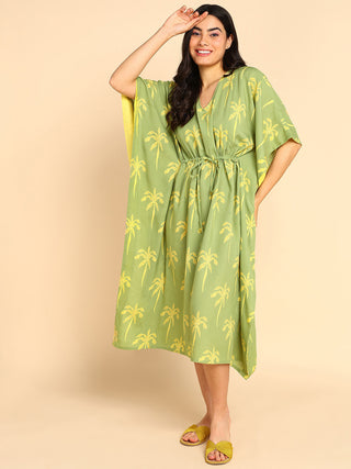 Orchid Green Maternity & Feeding Kaftan