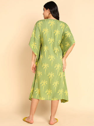 Orchid Green Maternity & Feeding Kaftan