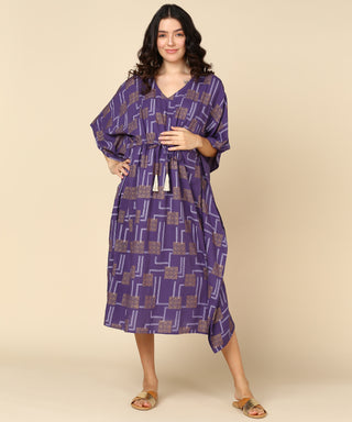 Purple Pregnancy & Maternity Kaftan