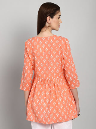 Cantaloupe Top color; dye ensures color does not fade after wash.