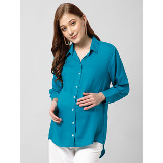 Turquoise Zipless Maternity Top