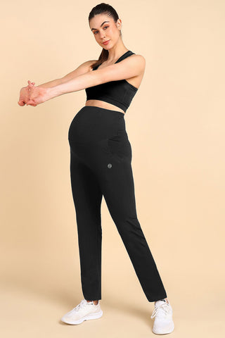 247 Zactive™ Black High Waist Trousers (Pregnancy & Postpartum)
