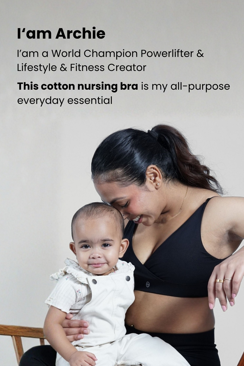 247 Extra Support Cotton Feeding Bra with Adjuster - Butter
