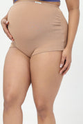 House of Zelena Over-the-Belly (Rib Textured) Pregnancy Panty  in Skin for comfort.