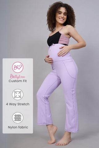Full Bump-Coverage Lavender Flair Pant (Pregnancy)