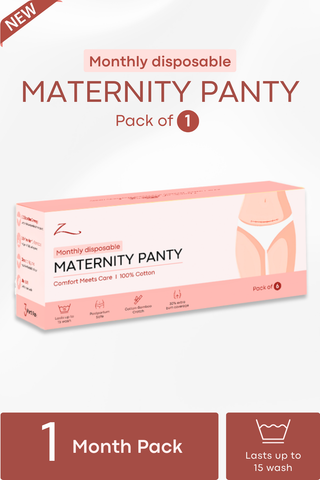 Monthly Disposable White Maternity Panty (Pack of 1)