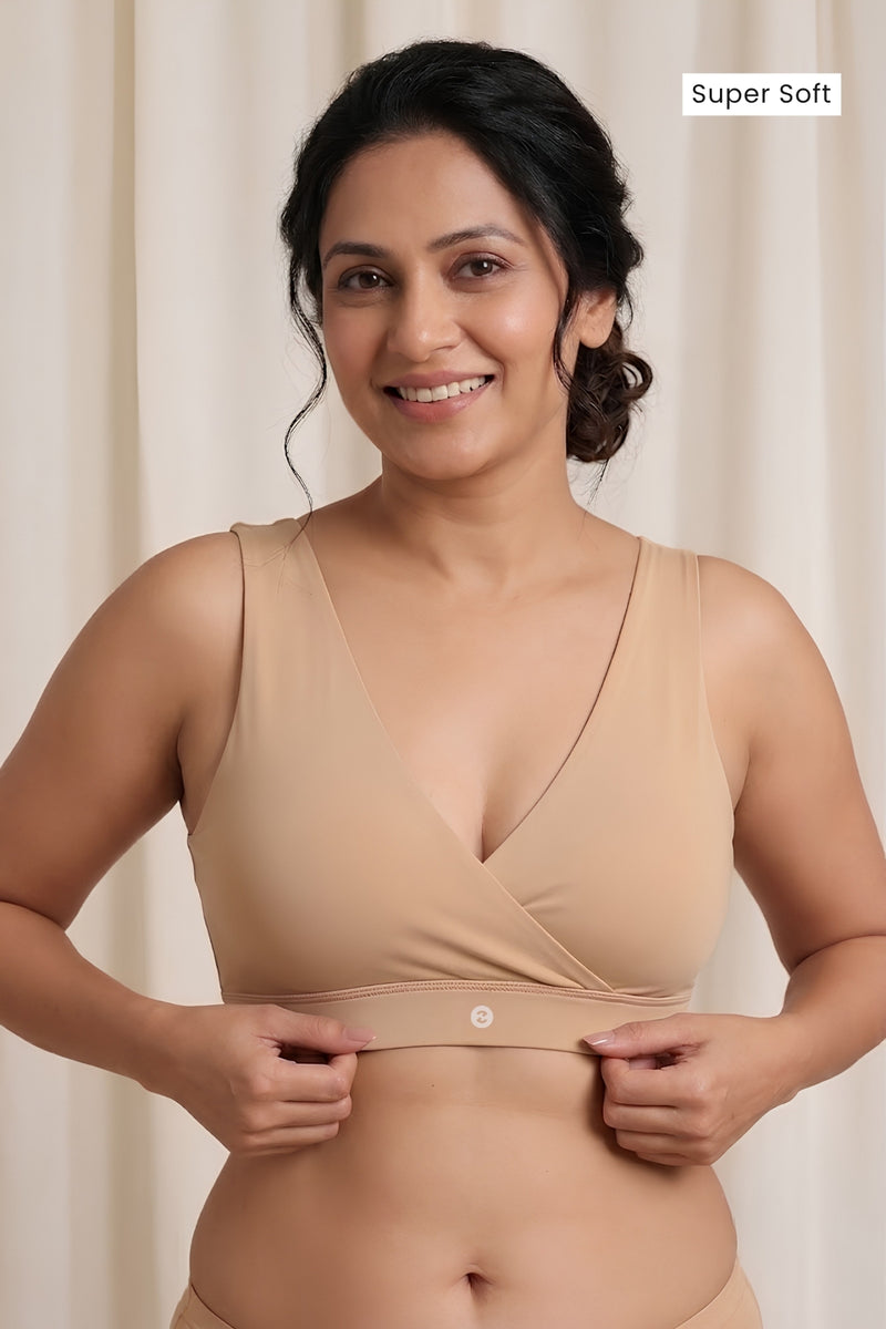 247 (Upgraded) Skin Color Modal Padded Maternity Feeding Bra