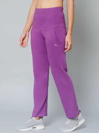 247 Mom Purple High Waisted Trouser WITH POCKETS - House Of Zelena