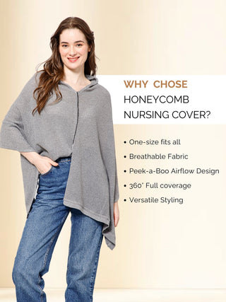 Graphite Grace Honeycomb Nursing Cover - 